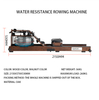 MND-W4 Faltbares Wasserruderger&auml;t aus Holz | Platzsparendes Design | MND-FITNESS