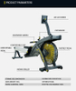 MND-W10 Ruderger&auml;t mit Luft- und Magnetwiderstand | Duales Widerstandssystem | MND-FITNESS