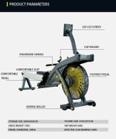 MND-W10 Ruderger&auml;t mit Luft- und Magnetwiderstand | Duales Widerstandssystem | MND-FITNESS