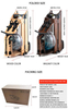 MND-W4 Faltbares Wasserruderger&auml;t aus Holz | Platzsparendes Design | MND-FITNESS