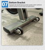 MND-D14 Heimtrainer mit Stahlrahmen | Heimfitnessfahrrad mit Riemenantrieb | MND-FITNESS