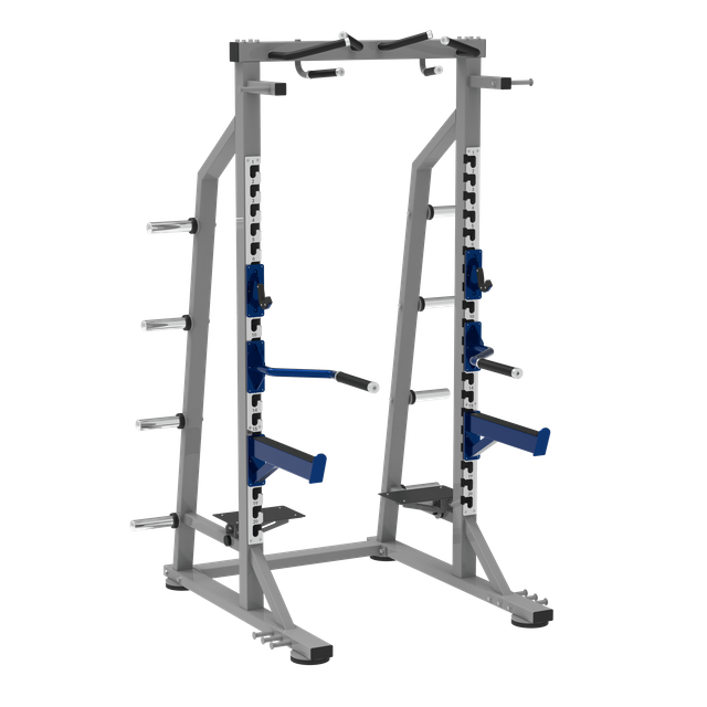 Platzsparendes Olympic Half Rack f&uuml;r Kniebeugen und Ganzk&ouml;rper-Krafttraining BSW-SPL61